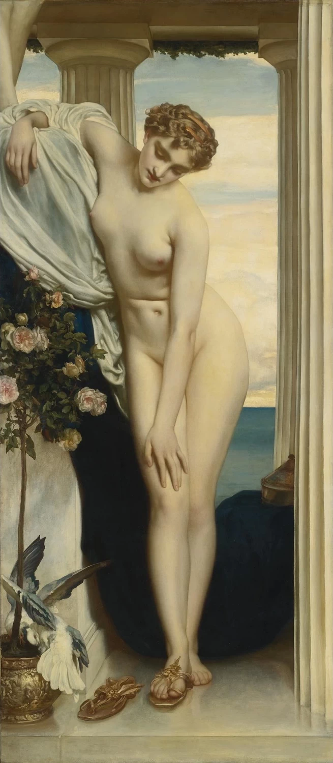 Venere che si spoglia per il bagno